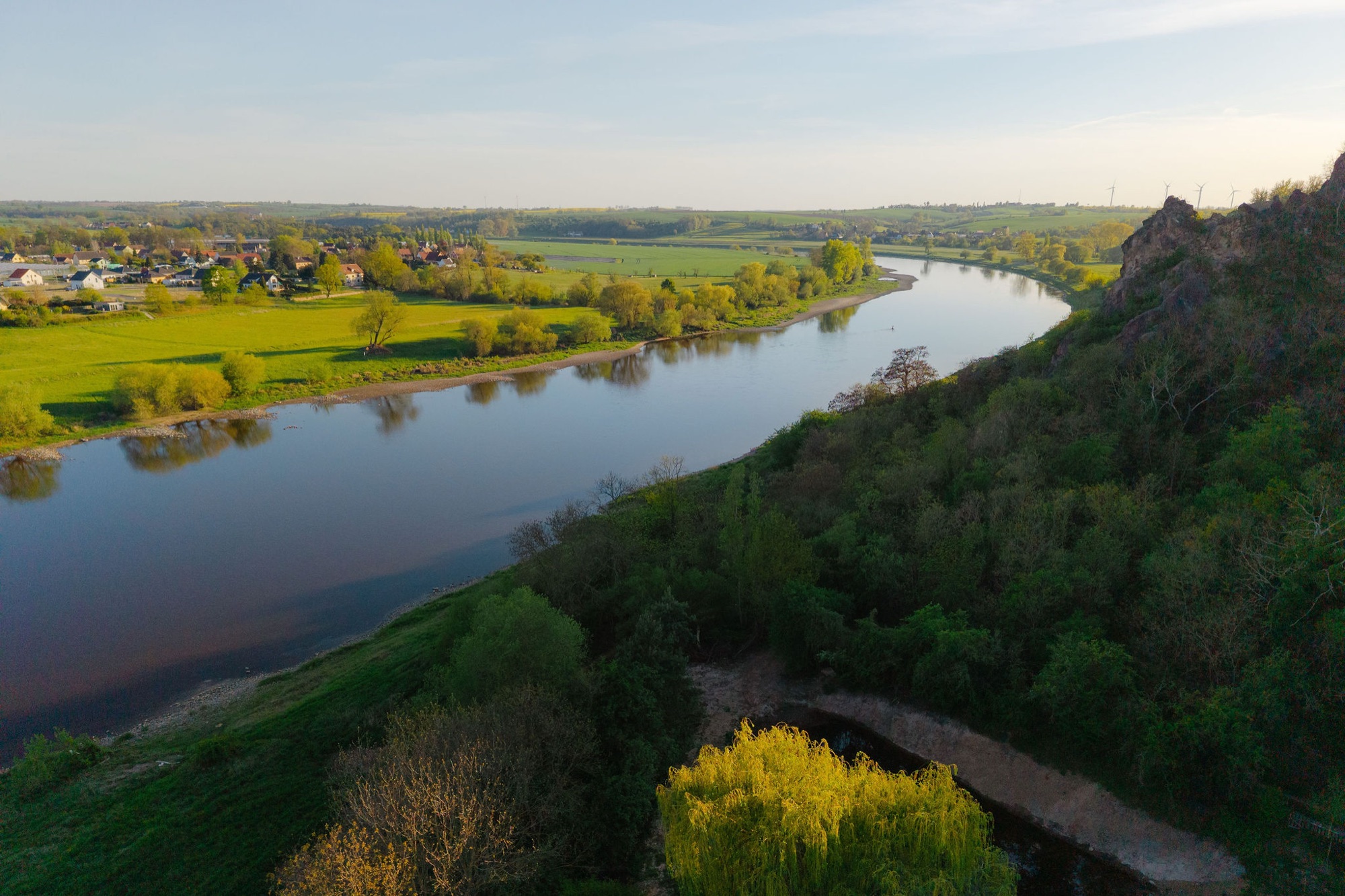 Die Elbe von oben